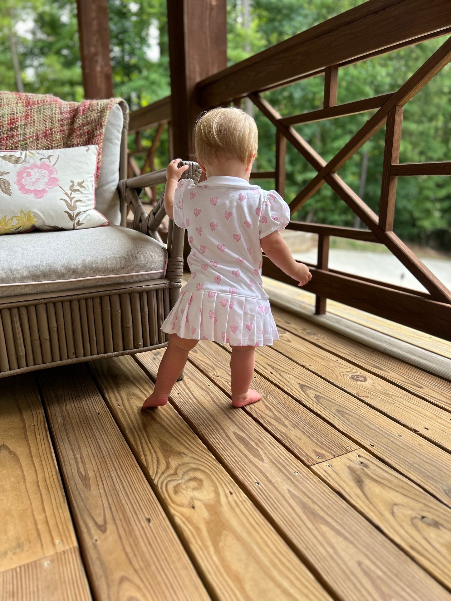 Pink Heart Onesie Dress