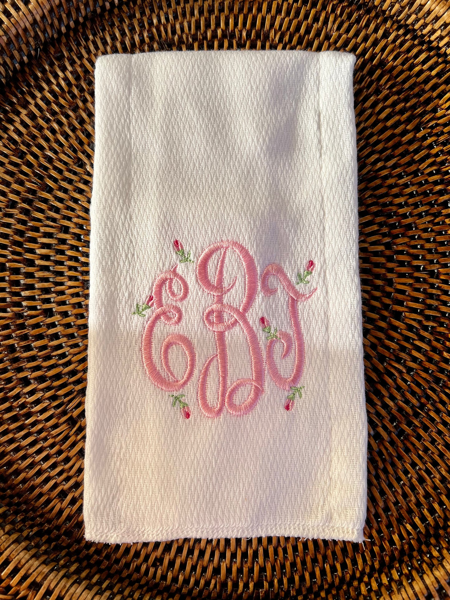 Rose Bud Burp Cloth