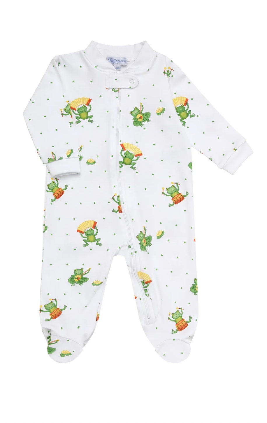 Frog Baby Zipper Footie
