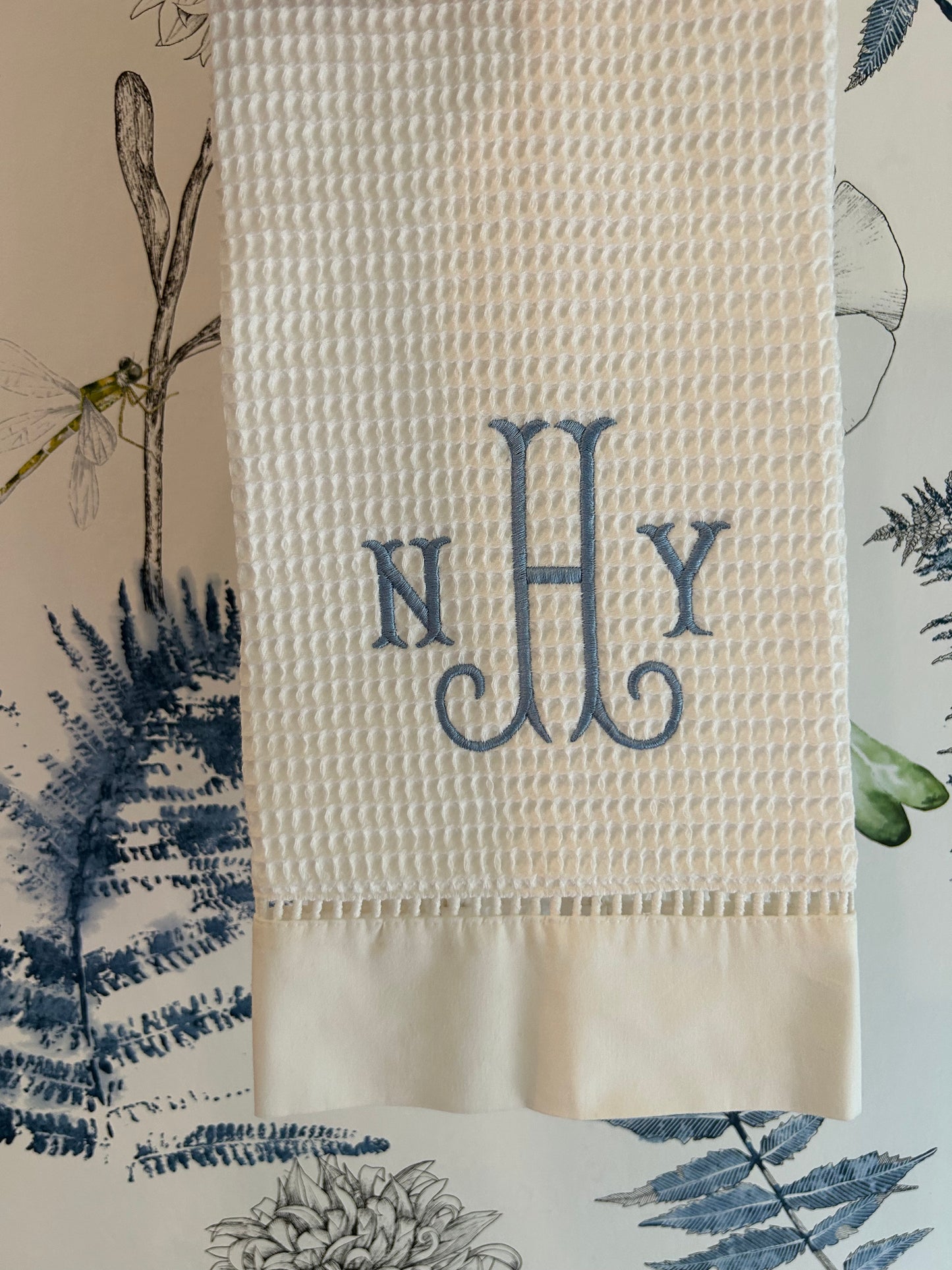 Waffle Weave Guest Towel- Includes Monogram