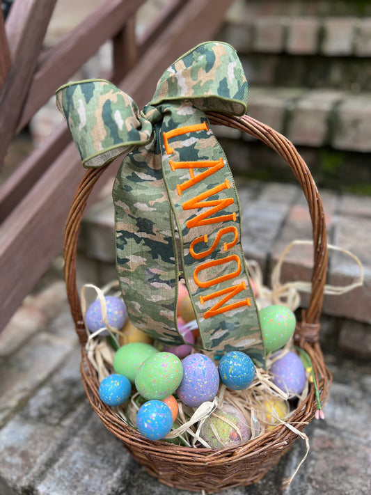 Camo Easter Basket Bow