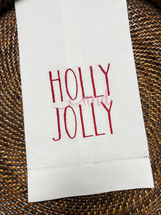 Holly & Jolly Hand Towel