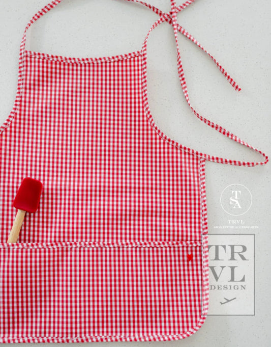 Apron Gingham Red