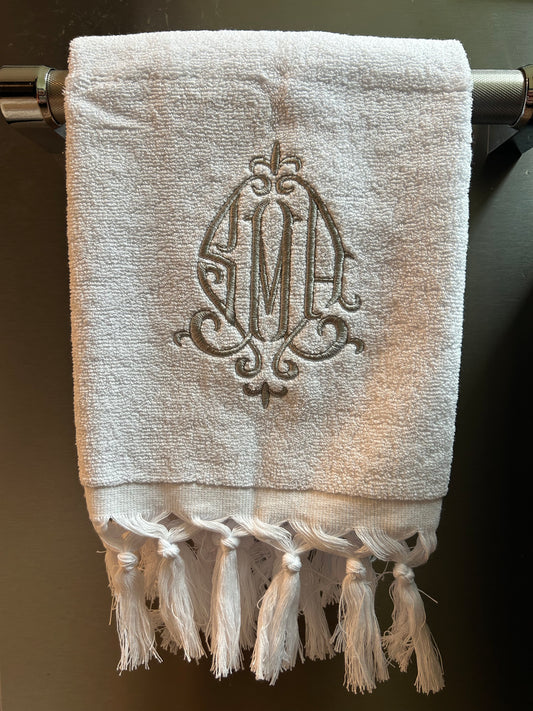 Terry Guest Towel with Monogram
