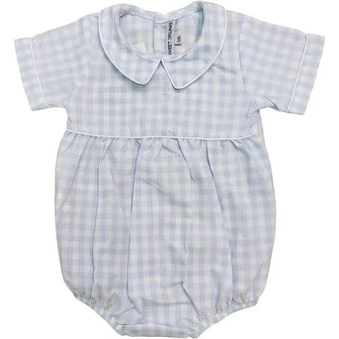 Light Blue Gingham Bubble includes Name or Initials