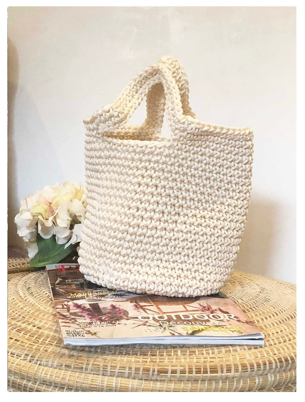 Small Crochet Cotton Bag