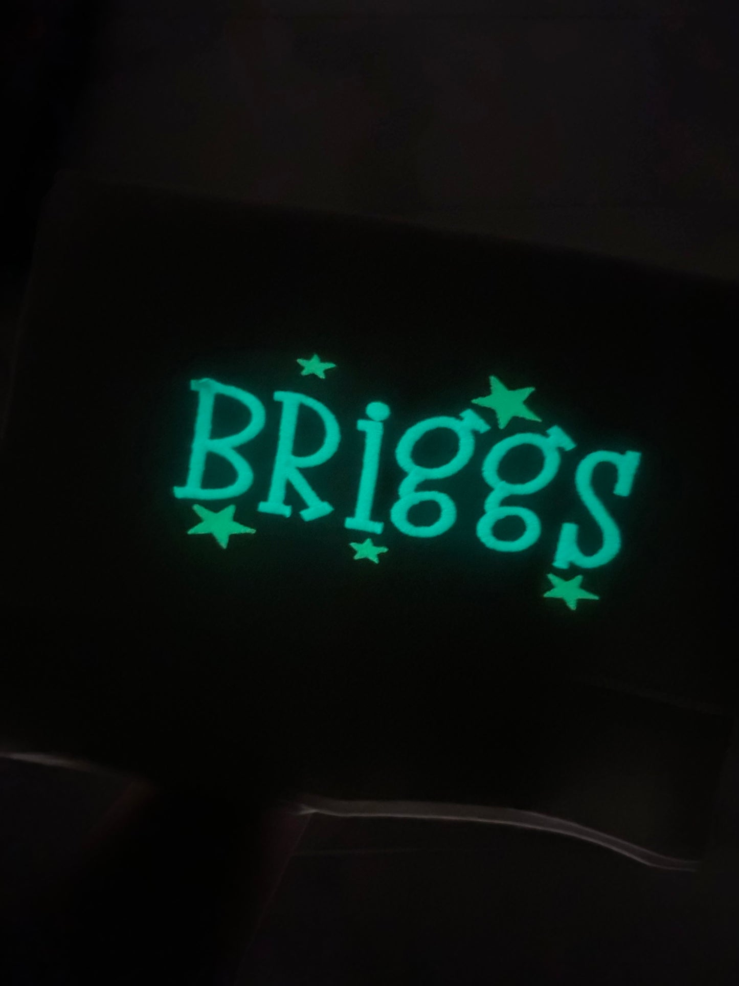Glow in the Dark Standard Pillowcase includes name